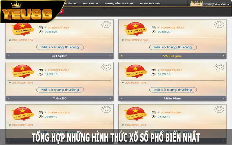 Tổng hợp những hình thức xổ số phổ biến nhất