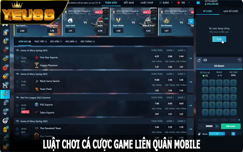 Luật chơi cá cược game liên quân Mobile dành cho người mới