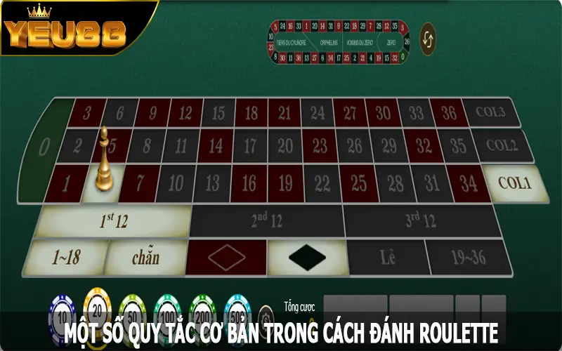 Một số quy tắc cơ bản trong cách đánh Roulette tại Yeu88