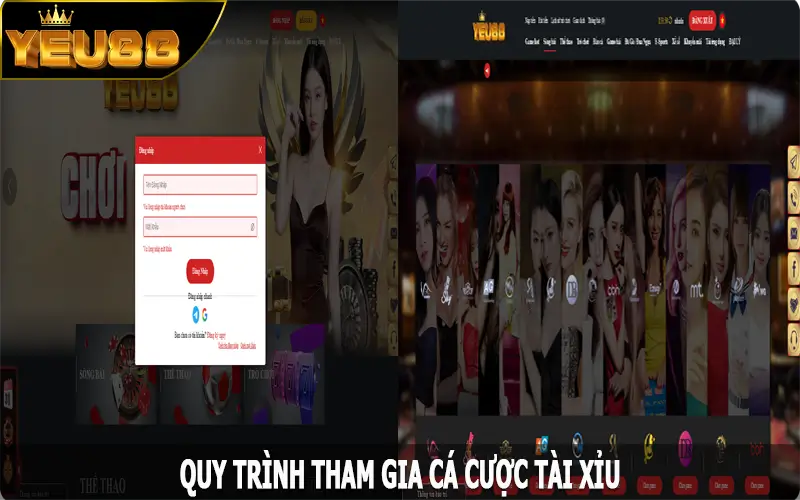 Quy trình tham gia cá cược tài xỉu tại sân chơi Yeu88